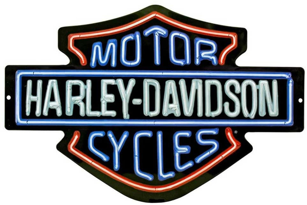 Harley-Davidson Neon Styled Tin Sign