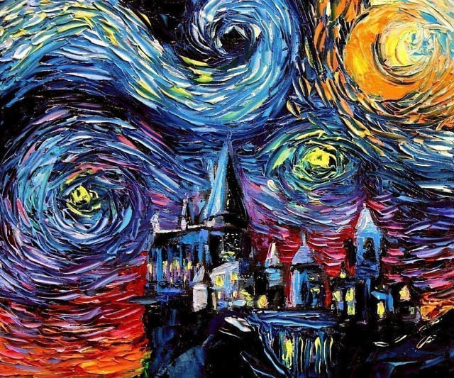 Starry Night Harry Potter Hogwarts