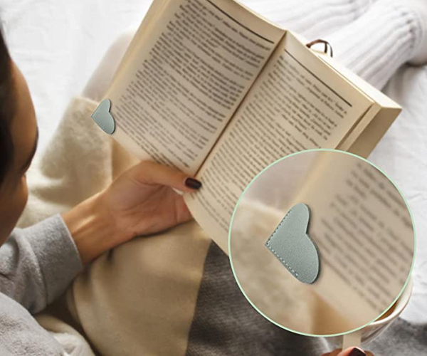 Heart Shaped Leather Bookmark