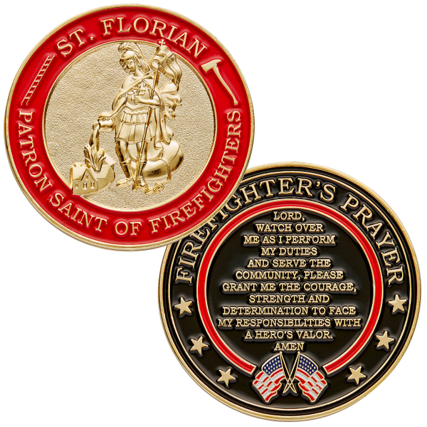 Hero's Valor Firefighter Prayer Coin