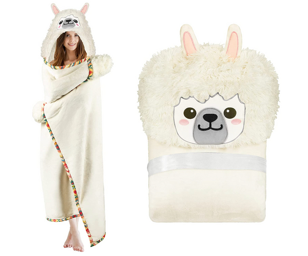 Hooded Llama Blanket