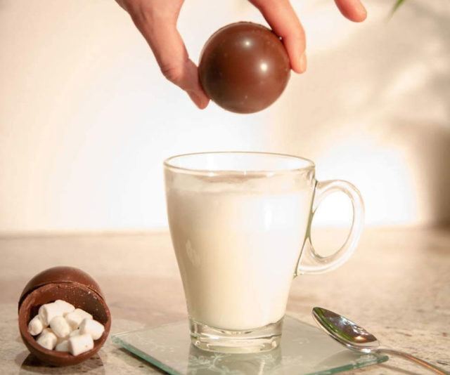 Marshmallow Filled Hot Cocoa Bombs