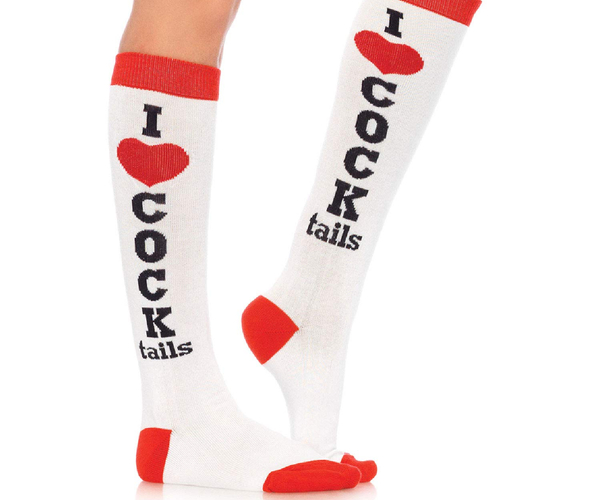 I Heart COCKtails Funny Socks