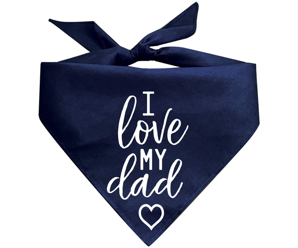 I Love My Dad Dog Bandana