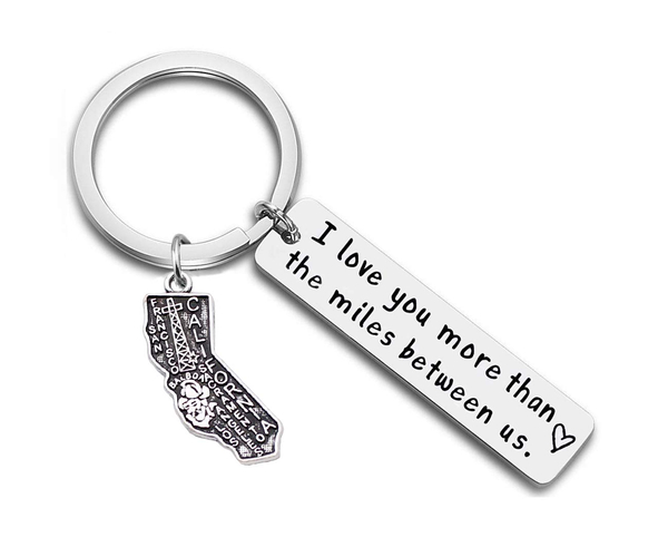 I Love You More Than The Miles Between Us Keychain