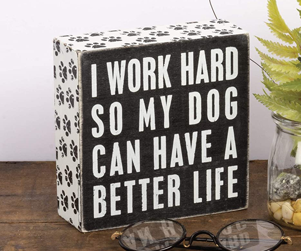 I Work Hard So My Dog Can Have a Better Life Sign