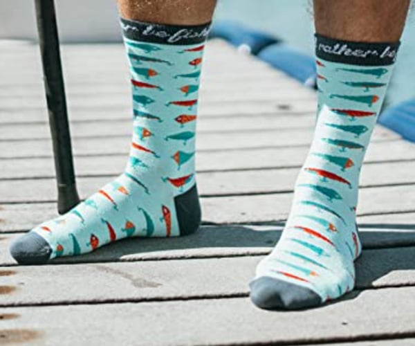 I'd Rather Be Fishing Funny Socks