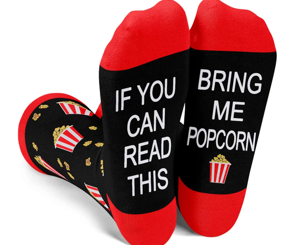 If You Can Read This Bring Me Popcorn Socks