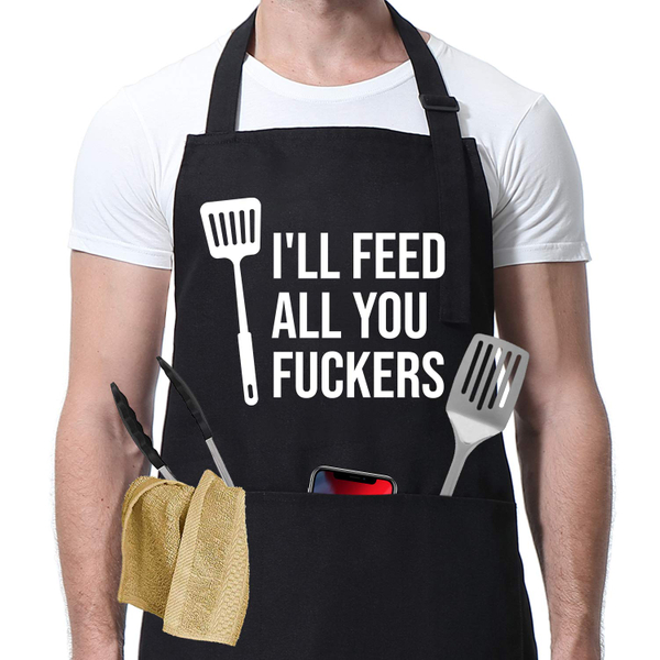 I'll Feed You All BBQ Apron