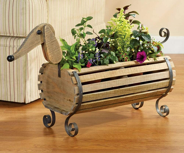 Indoor Outdoor Wiener Dog Planter