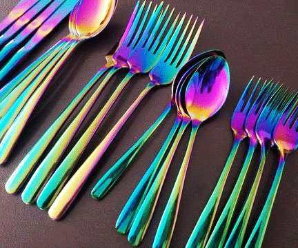 Iridescent Rainbow Utensils