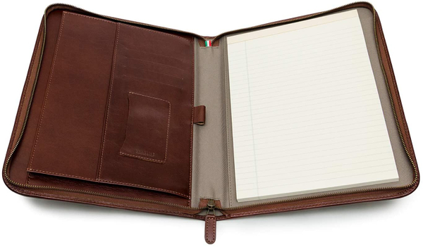 Italian Leather Executive Portfolio Padfolio