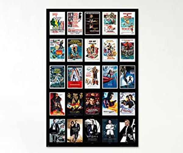 James Bond Movie Poster Collage