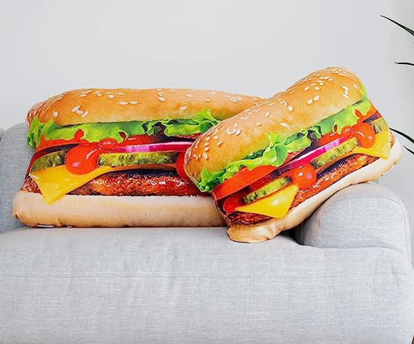Juicy Cheeseburger Throw Pillow