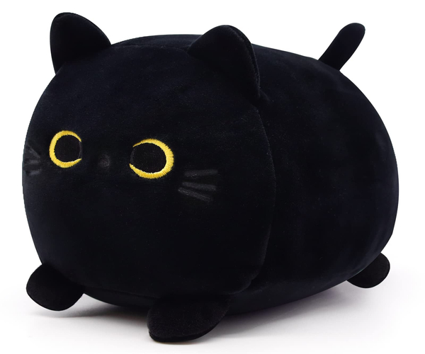 Kawaii Black Cat Pillow