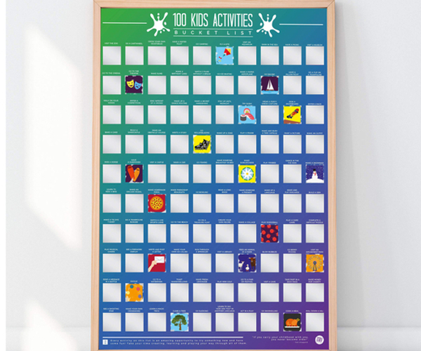 Kid's Adventure Bucket List Scratch Off Poster