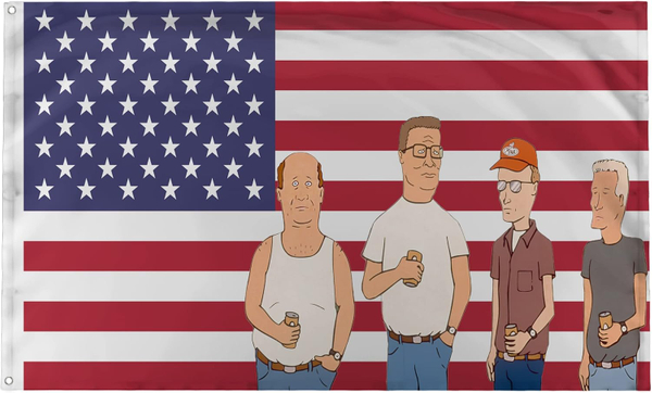 King of the Hill Gang American Flag
