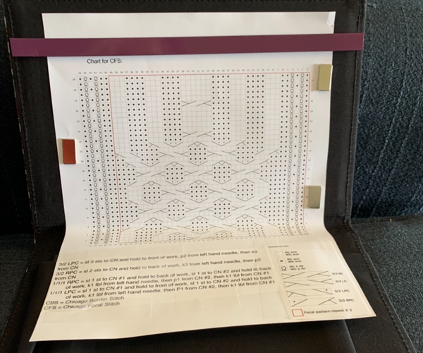 Knitting Pattern Holder