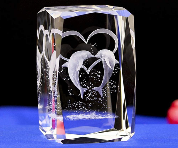 Laser Engraved Dolphin Figure