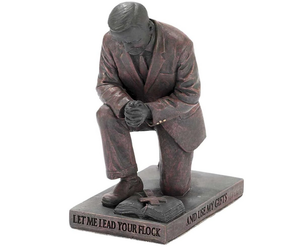 Lead Your Flock Praying Pastor Figurine