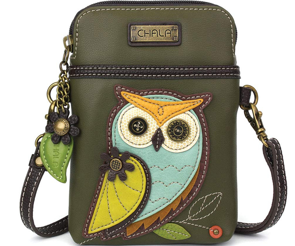 Leather Owl Crossbody Bag
