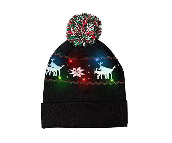LED Light-up Knitted Ugly Sweater Hat
