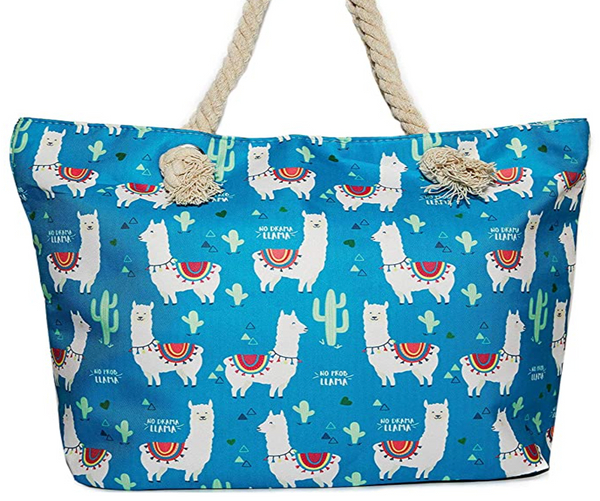 Llama Beach Tote