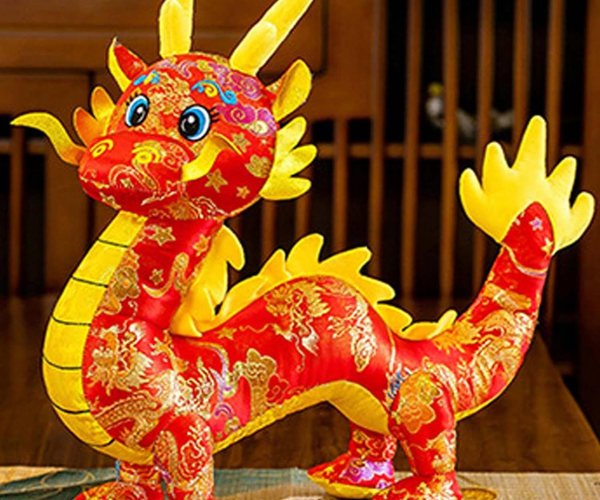 Lunar New Year Plush Dragon Decor