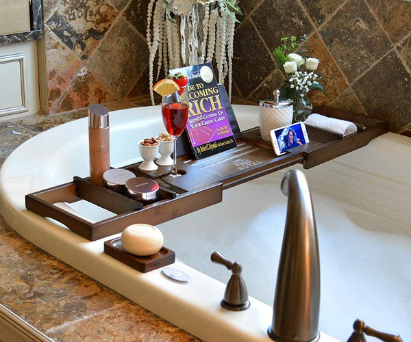 Luxury Bamboo Bathtub Caddy