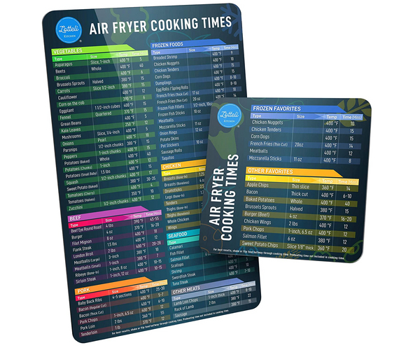 Magnetic Air Fryer Time Cheat Sheet