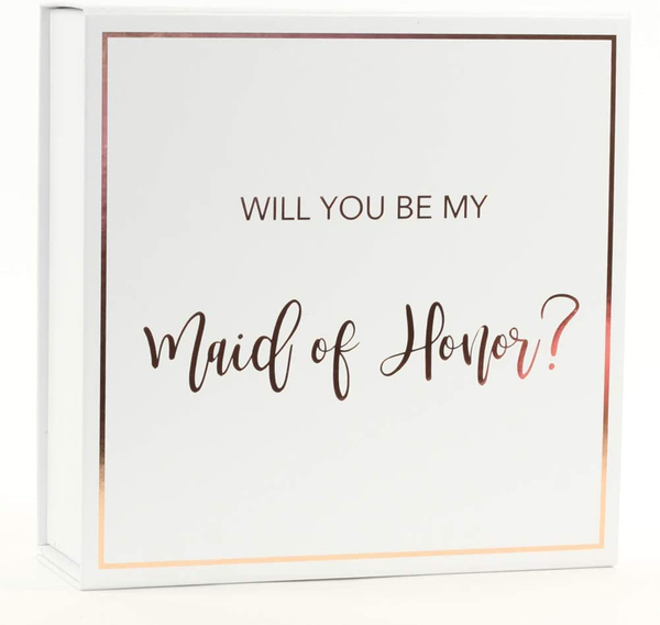 Maid of Honor Empty Cardboard Proposal Box