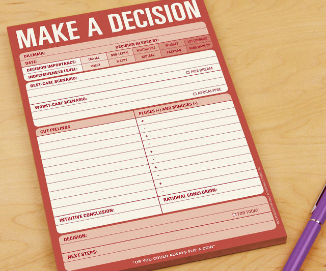 Make a Decision Pad