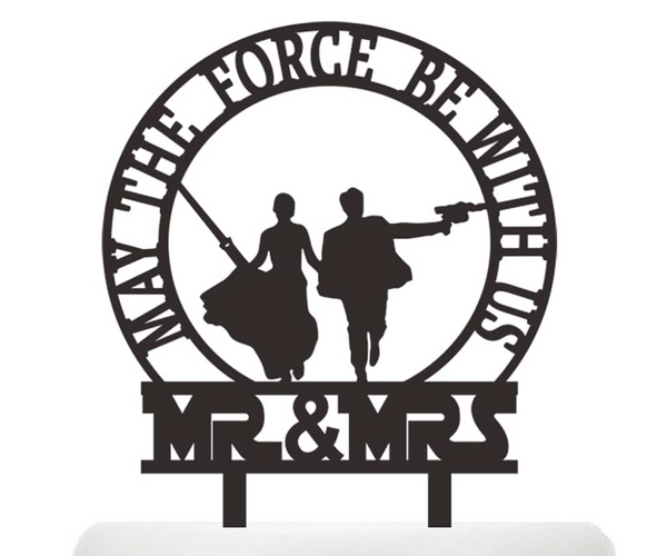 May the Force Be With Us Wedding Cake Topper