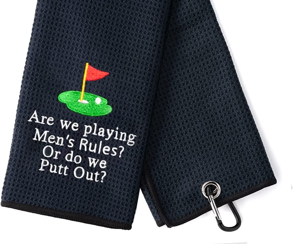 Men's Rules Funny Golf Towel