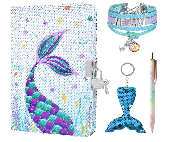 Mermaid Sequin Notebook Set
