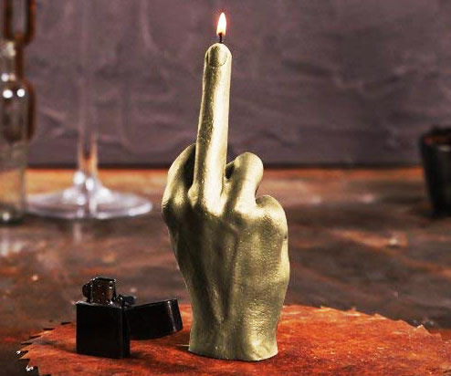 Middle Finger Candle