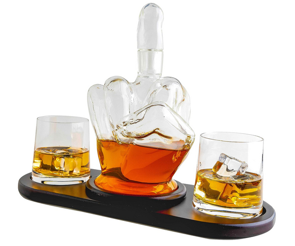 Middle Finger Whiskey Decanter