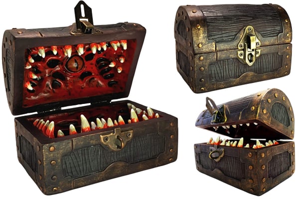 Mimic Treasure Chest Gear Holder