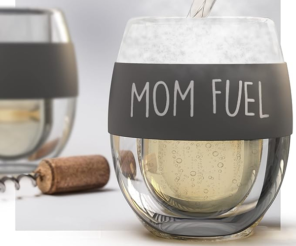 Mom Fuel Insulated Freezable Wine Glass
