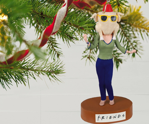 Monica and the Turkey Funny Christmas Ornament