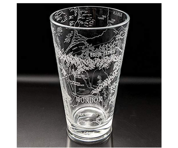 Mordor and Gondor Engraved Wine Glasses