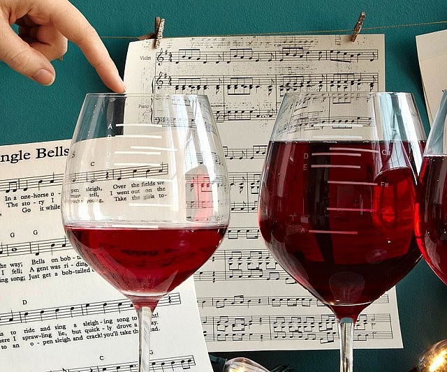 Major Scale Musical Wine Glasses