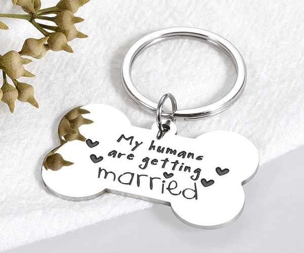 My Humans Are Getting Married Dog Collar Tag