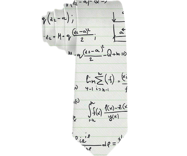 Necktie with an Educational Pattern