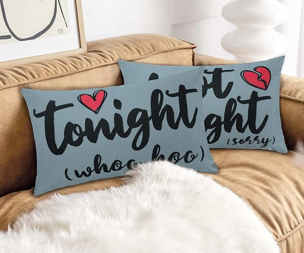 Not Tonight Funny Pillow Set