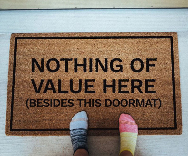 Nothing of Value Here Doormat