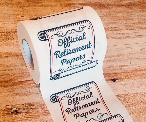 Official Retirement Papers Gag Toilet Paper