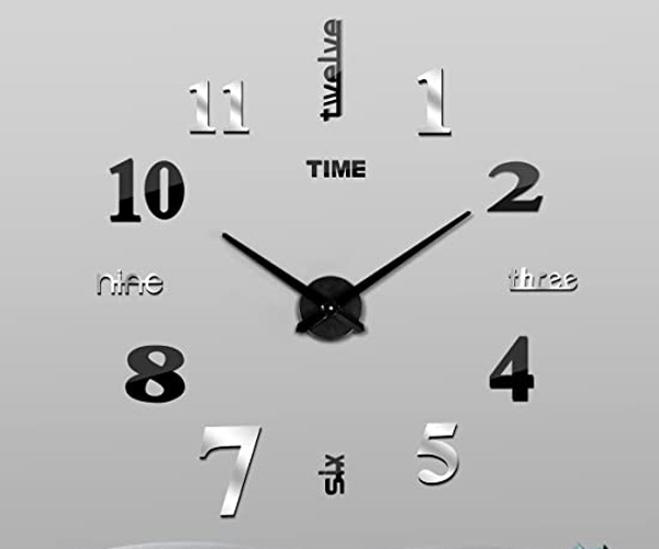 Oversized Frameless Wall Clock