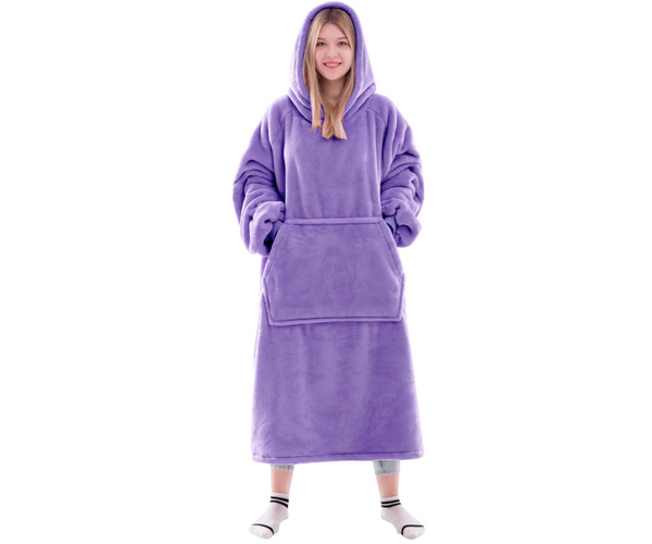 Oversized Purple Sweatshirt Blanket