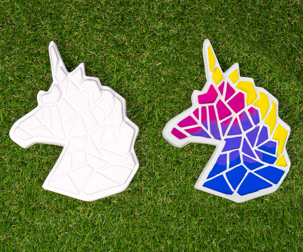 Paint Your Own Mosaic Unicorn Garden Stone